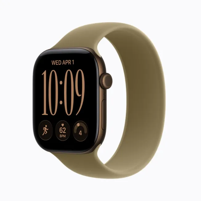 Apple Watch Series 12 با بدنه Dark Bronze و بند Olive